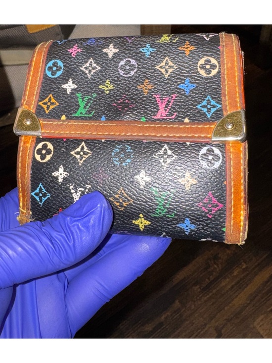 Louis Vuitton Handbags - Louis Vuitton Black Multicolor Monogram Trunk-Style Small Wallet